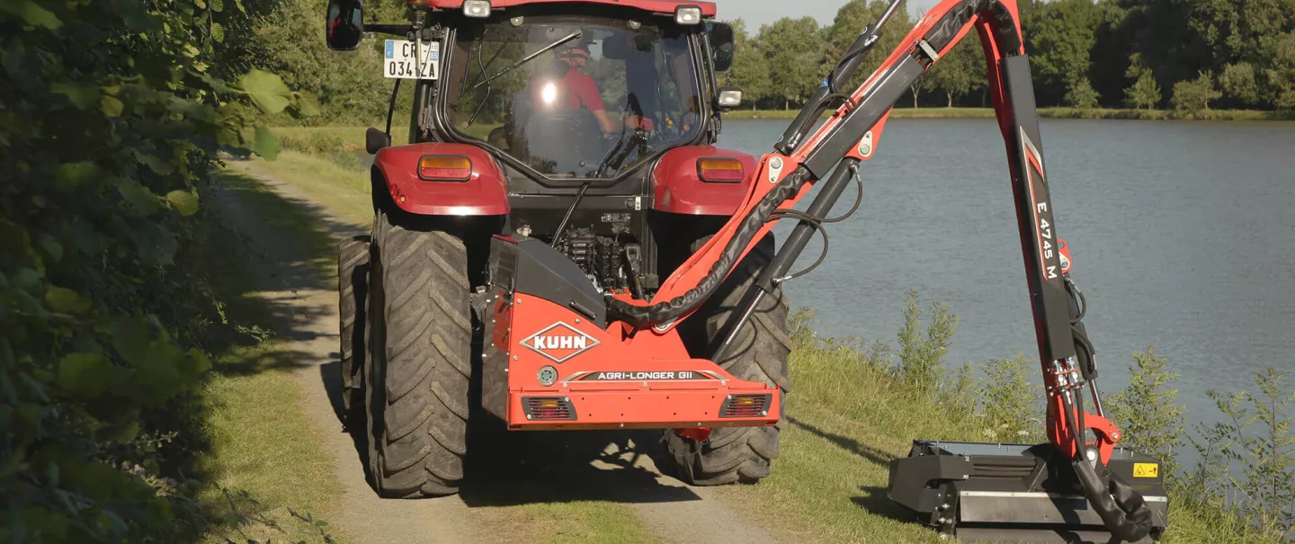 AGRI-LONGER GII with Mechanical Safety Hedge and Grass Cutters