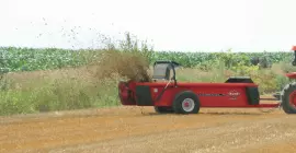 El esparcidor de caja KUHN EasySpread 1200 durante el trabajo