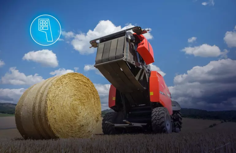 Optimal ergonomics and comfort during high-speed baling. With Auxiliary Control* you have all functions at your fingertips! Control your baler directly with the CCI A3 joystick
