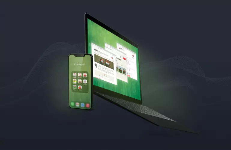 KUHN mobile and web apps visual