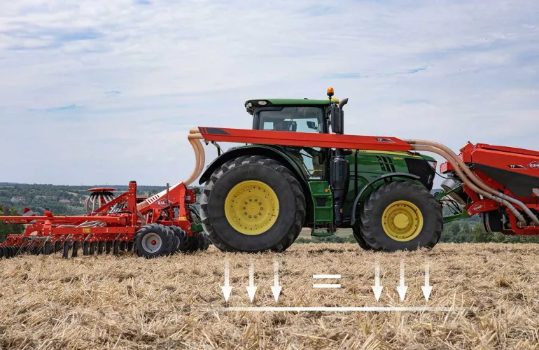 Combination TF 2300 C front hopper, and MEGANT RS 