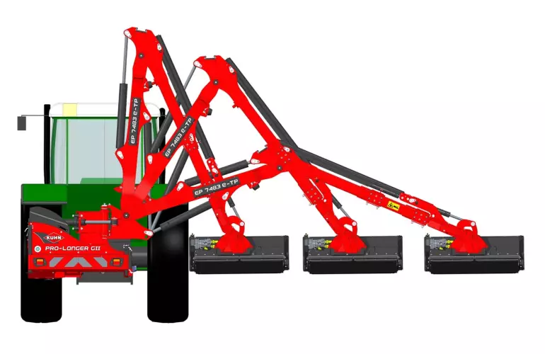 Schéma d'une épareuse d'accotement 