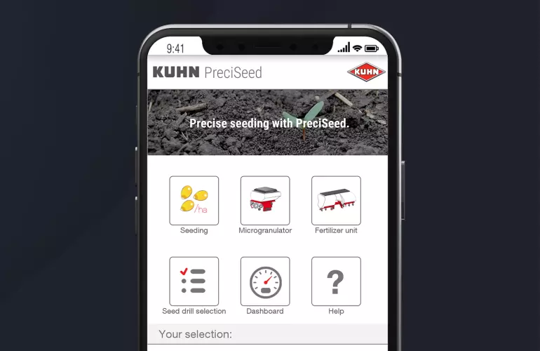 KUHN PreciSeed mobile app preview
