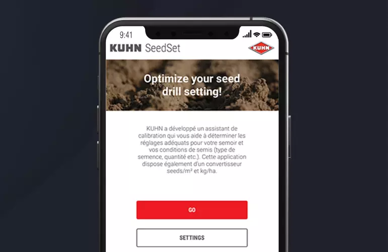KUHN SeedSet app preview