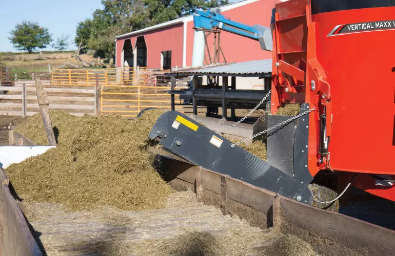 Vista de las mezcladoras de sinfín único de la serie VSL 100 de KUHN