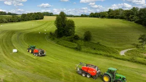 baler & wrappers working in the field