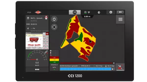 Terminal ISOBUS CCI 1200 con CCI.TASK CONTROL activado