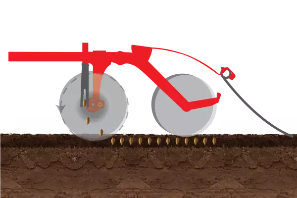 Cutting-edge double discs on PREMIA 9000 TRC seed drill