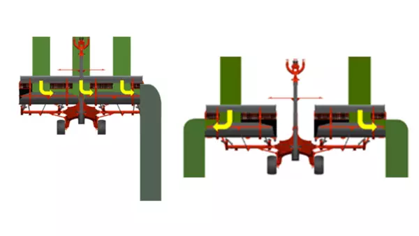 Side deliveries ideal for turning over windrows and picking fodder.