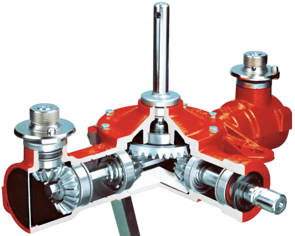 MDS .2 fertiliser spreader's gearbox reinforced by oil bath to increase durability