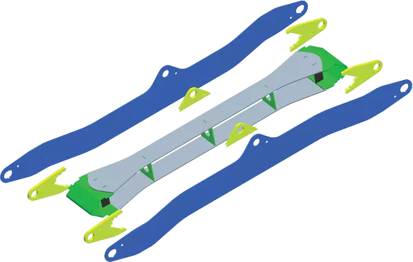 Velmi vysokopevnostní oceli průmyslové jakosti poskytují ramenům řady PRO-LONGER GII dvakrát větší pevnost a flexibilitu než standardní trubková konstrukce.