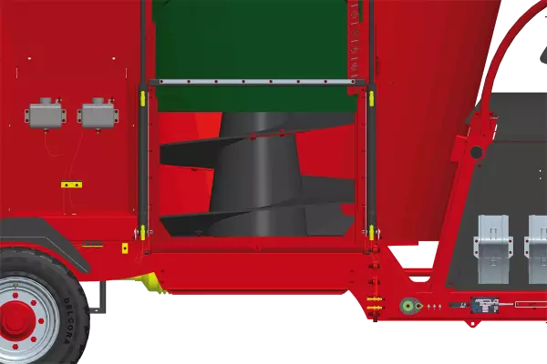 The KUHN PROFILE 1 DL mixer wagon guarantees fast, regular distribution even when delivering fibrous rations