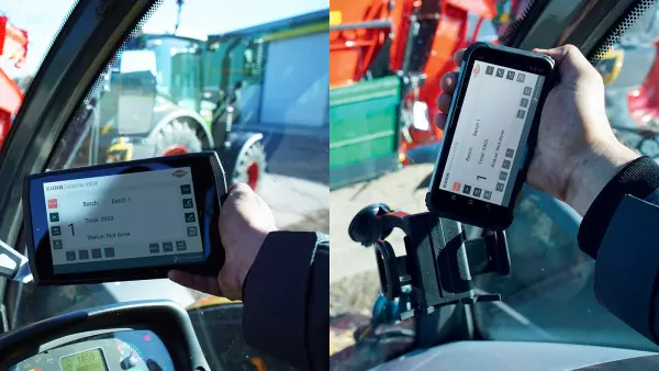 Con los sistemas de pesaje programables DG600 y DG8000-IC, puedes elegir entre diferentes dispositivos digitales para controlar a distancia el sistema de pesaje de tu mezclador