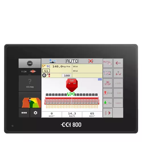 CCI 800 ISOBUS terminal with ESPRO seed drill work screen