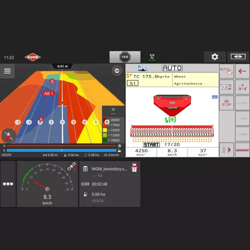 CCI 1200 terminal with VENTA ISOBUS pneumatic seed drill