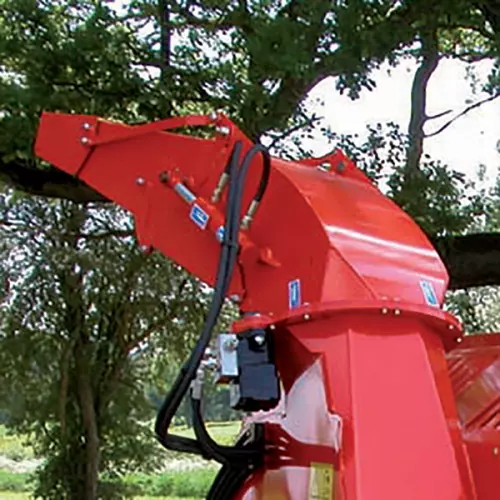 View of the 300° swivel chute