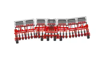 Isometric view of the Gran PG in transport position.