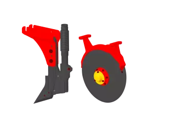 Dibujo con vista de las opciones de surcos de fertilizante