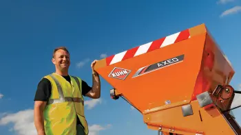 Less resupply to plan owing to the large capacity of the AXEO salt and sand spreader