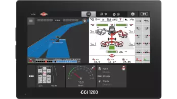 CCI 1200 ISOBUS terminal carrying out Section Control