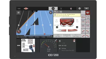 Terminal ISOBUS CCI 1200 realizando Section Control