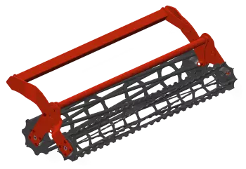 View of the double tube-bar toothed roller