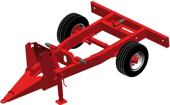 Independent chassis on KUHN EUROMIX I mixer for weighing with the machine unhitched!