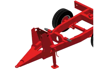 Chasis independiente en el remolque mezclador EUROMIX I de KUHN para pesar con la máquina desenganchada