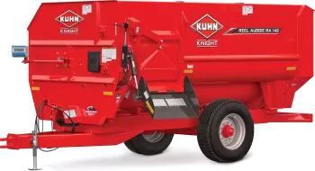 Detailed view of the KUHN reel Auggie RA 142 mixer