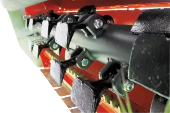 Trituración adaptada a los viñedos y huertos frutales gracias a una caja optimizada en las trituradoras SDS