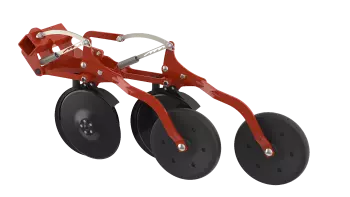 Cuerpos de siembra SEEDFLEX en la barra de siembra VENTA CSC 6000 con discos dobles desplazados sobre paralelogramo