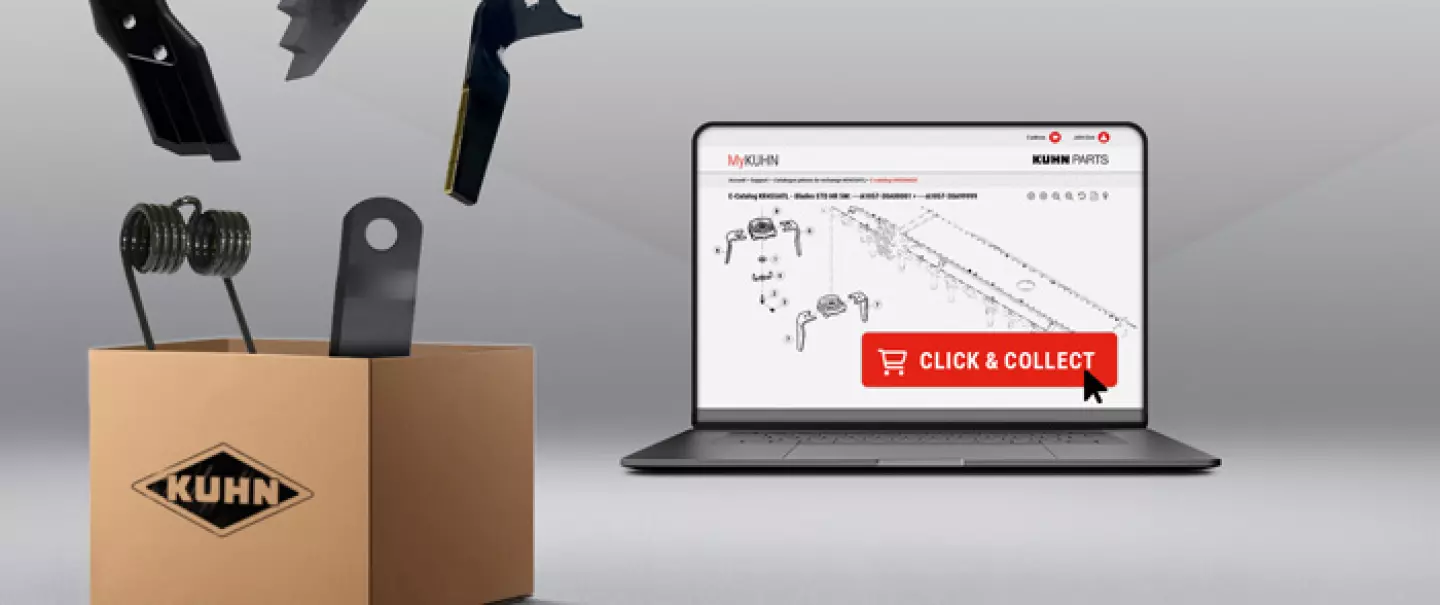 Order your spare parts in 3 click on MyKUHN