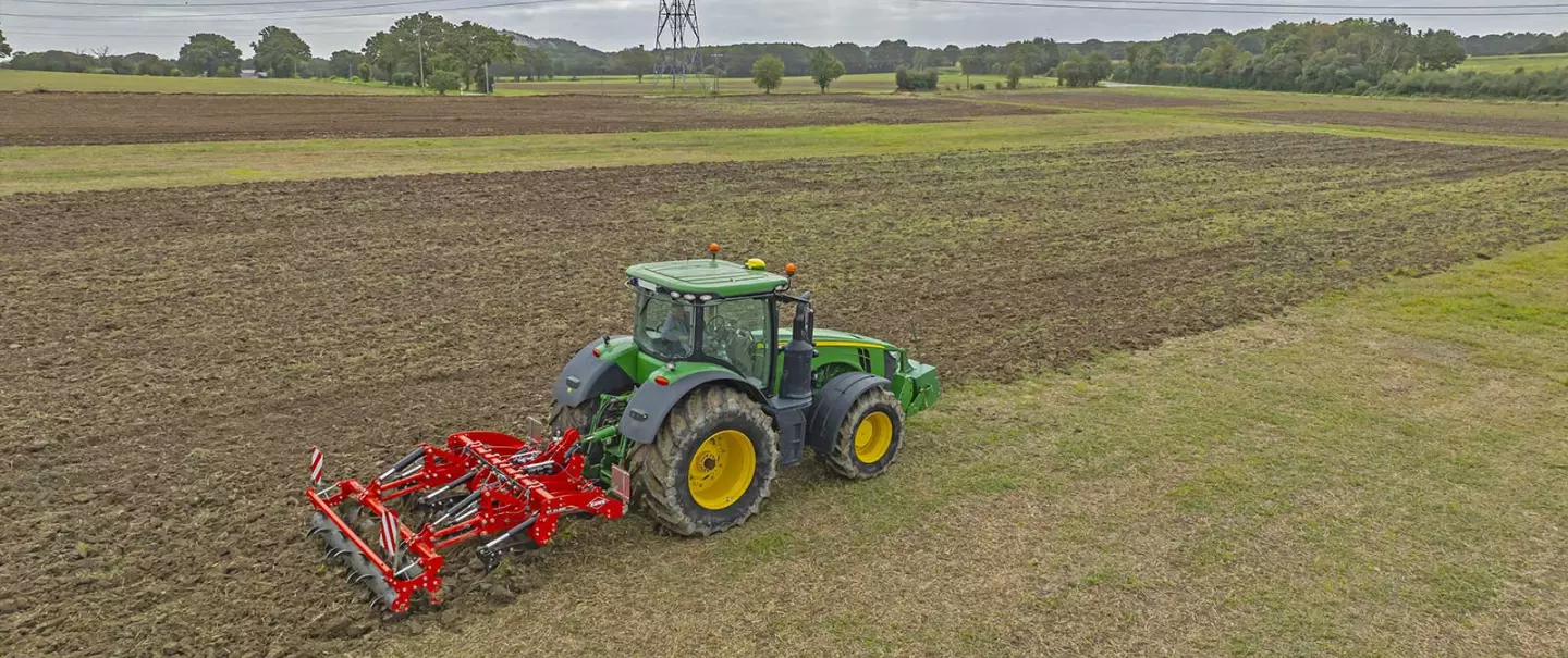 The subsoiler at work in the field