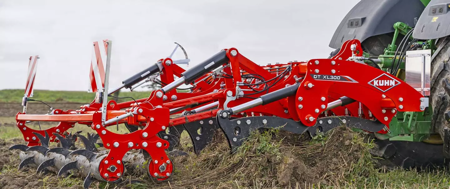 The subsoiler at work in the field