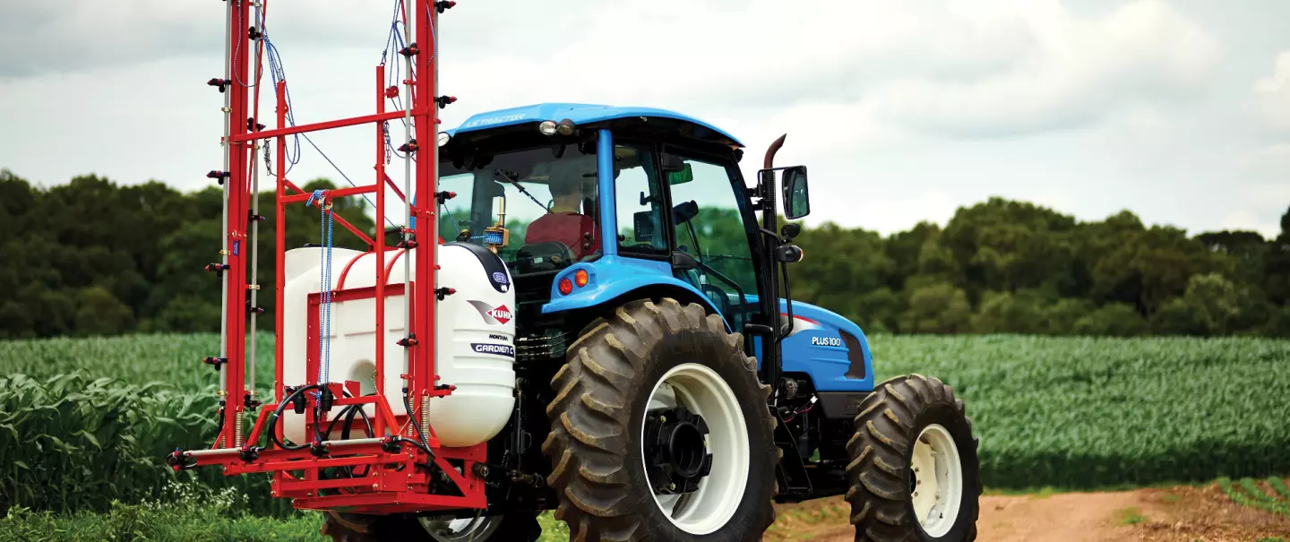 Sliding frame for height adjustment of the Gardien C sprayer
