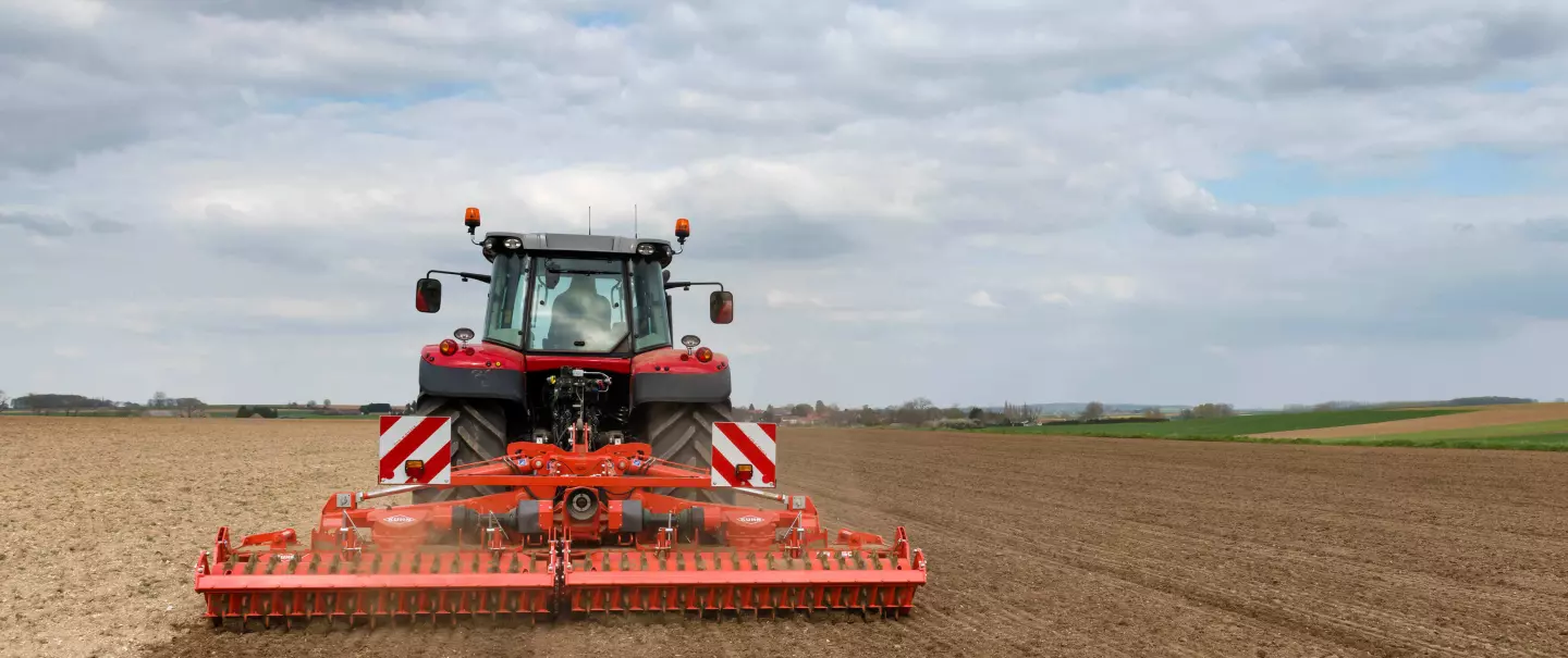 HR 4504 power harrow at work