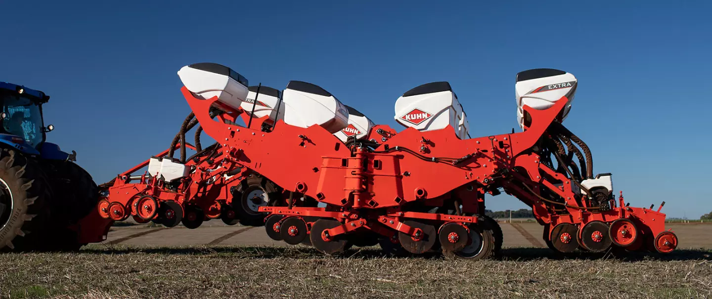 Side view of machine in transport position