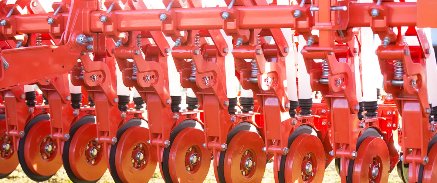 Details of the SDM mechanical seed drill rice units.