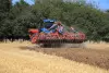 BTFR 6030 foldable seeding bar, HR 6040 RCS power harrow and TF 1512 front hopper at work