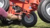 Rotor-height adjustment via a crank handle