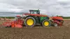 The TF 2300 C front hopper with double compartment at work