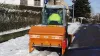 Versatile salt and sand spreader UKS 120 and road maintenance in winter